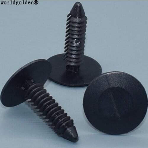 Worldgolden 100pcs auto fasteners Splash Shield & Wheel Well Cover Retainer Hood Seal Retainer for GM 22547243 Chrysler 6501916