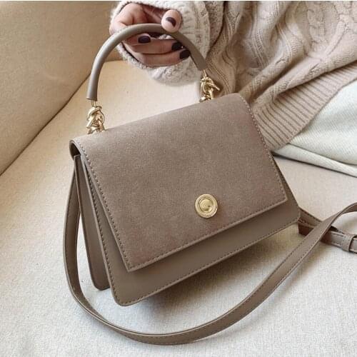 Vintage Square Tote bag 2020 Fashion New high quality Matte PU leather Womens Designer Handbag Small Shoulder Messenger Bag