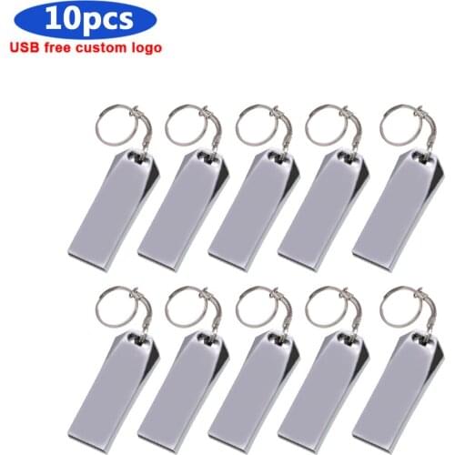 10pcs/ Mini USB flash Drive pen drive USB 2.0 pendrive 64GB 32GB 16GB 4GB Flash Memory Stick with key ring 128GB U disk gifts