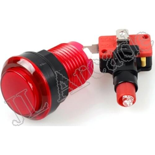 10x New LED lit Arcade Push Button Mame Multicade Choice of 5 Colour