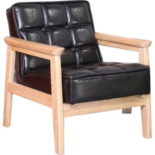 8000 Japanese Solid Wood Leather Art Sofa Lovely Childrens Sofa Girls Kindergarten Baby Chair Single Double Sofa