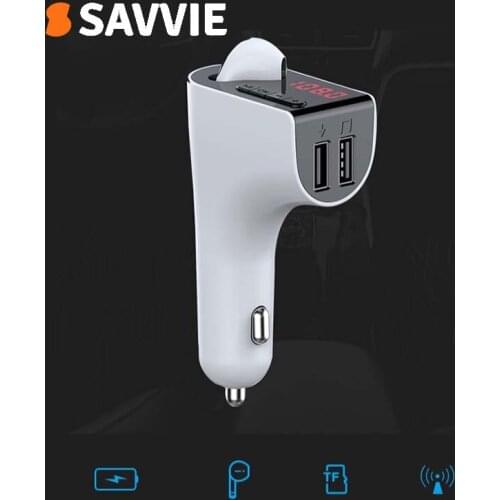 Savvie FM Transmitter Car Kit Handsfree Bluetooth Headset Earphone MP3 Player USB QC3.0 PD Type C Fast Charging FM Modulator