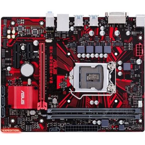 Used, ASUS EX-B250M-V3 for intel DDR4 LGA 1151 32GB USB3 .0 SATA3.0 B250 motherboard
