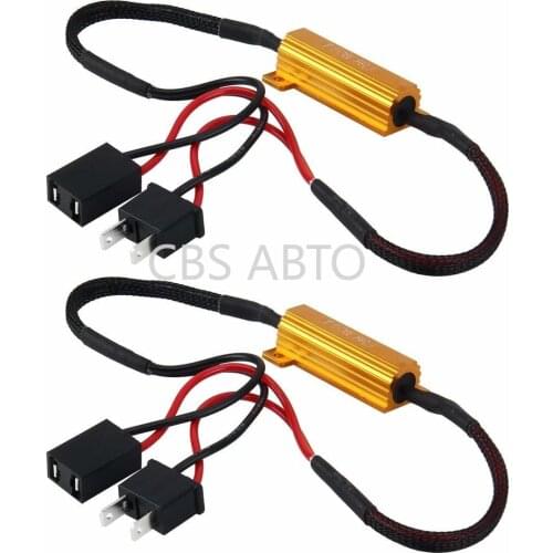 CBS ABTO 50W H1 H3 H7 H11 H4 h10 Car Load Resistor Error Canceller LED Decoder Canbus Free Wiring Canceller Decoder Light h4