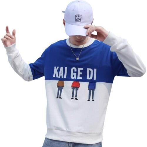 EL BARCO Funny Print Hip Hop Hoodies Sweatshirt Men Autumn Cotton Black Streetwear Tops Soft Harajuku White Blue Male Coat Shirt