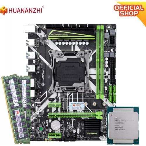 HUANANZHI X99 8M X99 Motherboard with Intel XEON E5 2678 V3 with 2*16G DDR4 RECC memory combo kit set NVME USB3.0 ATX Server