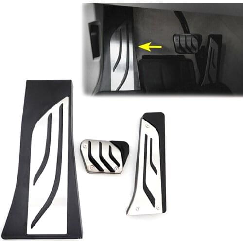 Car Foot Gas Brake Pedals Cover Automatic Transmission Kit For BMW X5 E70 F15 2008-2018 & X6 E71 F16 2008-2019 LHD