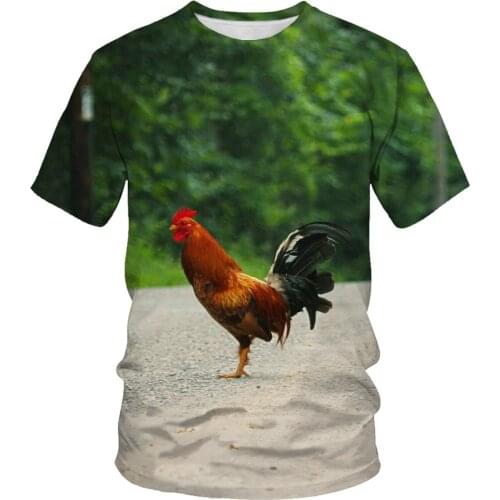 Golden Rooster Annunciation Summer Fashion Mens T-shirt New 3D Printing Casual Cool Shirt