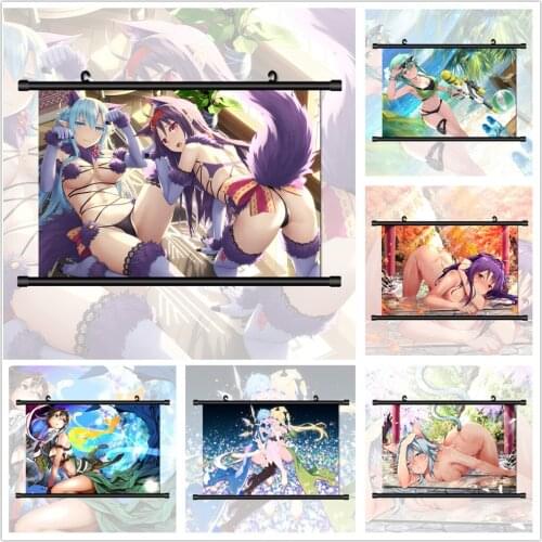 Sword Art Online Konno Yuuki Sinon Asada Shino Anime Manga HD Print Wall Poster Scroll