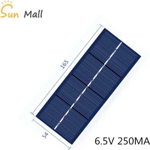 Mini Poly Solar Panel 6.5V 6V 250MA 1.5W for Solar Epoxy Assembly Flashlight Dedicated 165*65MM