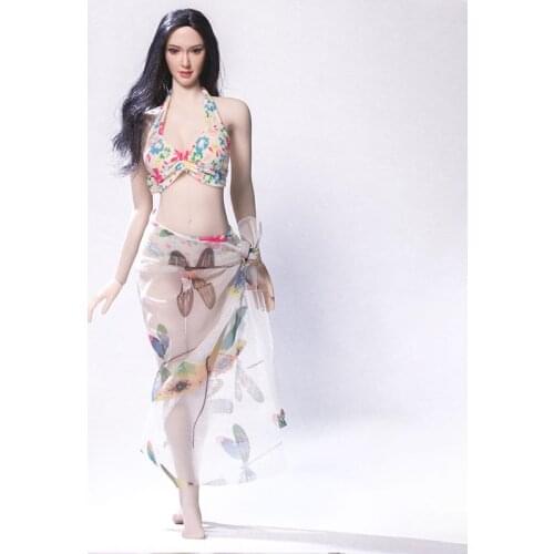 1/6 Scale Female Soldier Model Brazilian Style New Dress Three-piece Bikini Set Model For Action Figure Body DIY