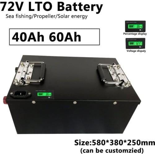 Motorcycle LTO 72V 30Ah 40Ah 60Ah Lithium titanate battery 10C fast charge with BMS for forklift Warehouse truck+10A charger