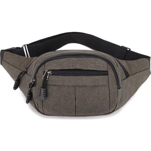 Mens Waist Bags Unisex Canvas Waist Packs Casual Shoulder Messenger Riding Running Sports Fanny Pack Solid Pillow Waistbag Purse