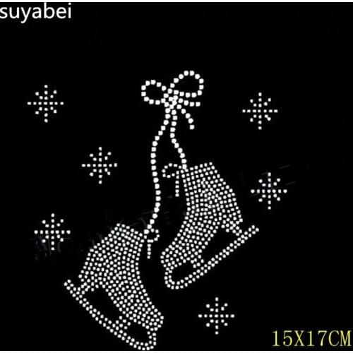 Skate shoes snow transfers design iron on transfer patches hot fix rhinestone transfer motifs fixing rhinestones