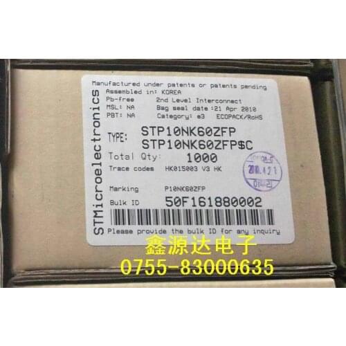 NEW100% original authentic STP10NK60ZFP P10NK60ZFP Specials