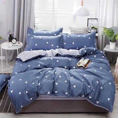 New Home Textile Decorative Pattern Duvet Cover Stripe Sheet Pillowcase Woman Adult Teen Lady Bedding Set 3/4Pcs Bed Linens