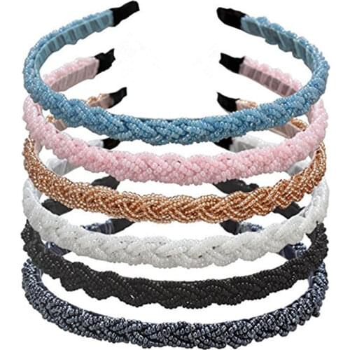 Crystal beads Hair Hoop Bands Headband Accessories for Women Girls Summer Hair Ornament Headbands Headdress Headwear Turban