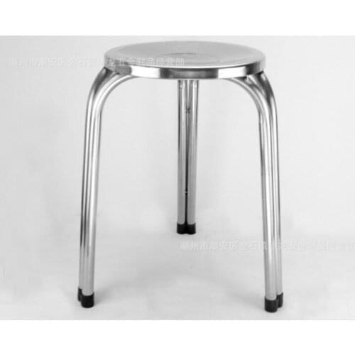 Wholesale 47*29cm Stainless steel Non-slip Three-legged stools Round stool