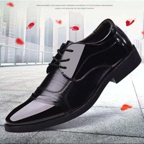 Мужские лакированные туфли PADEGAO China At AliExpress