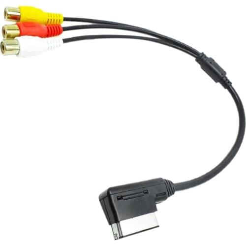 AMI to RCA Car Audio Music Play Cable Adapter Converter for Audi A3 A4 A5 A6