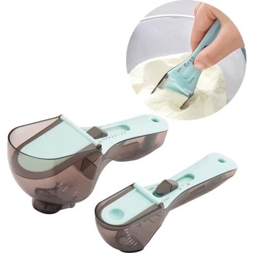 Adjustable Measuring Spoons Plastic Measure Spoon Useful Sugar Cake Baking Spoon Kitchen Baking Measuring Tools Kitchen Gadgets