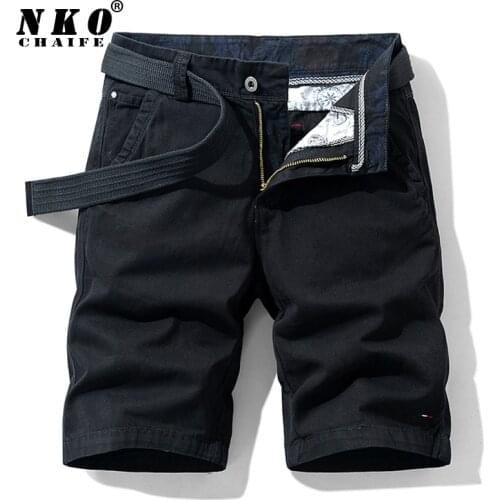 CHAIFENKO Summer Cotton Military Cargo Shorts Men 2021 New Army Tactical Shorts Pants Men High Quality Solid Color Casual Shorts