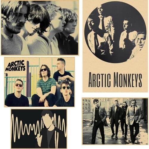 Vintage Poster Arctic monkeys brown paper retro rock poster European and American music retro poster 30x21cm