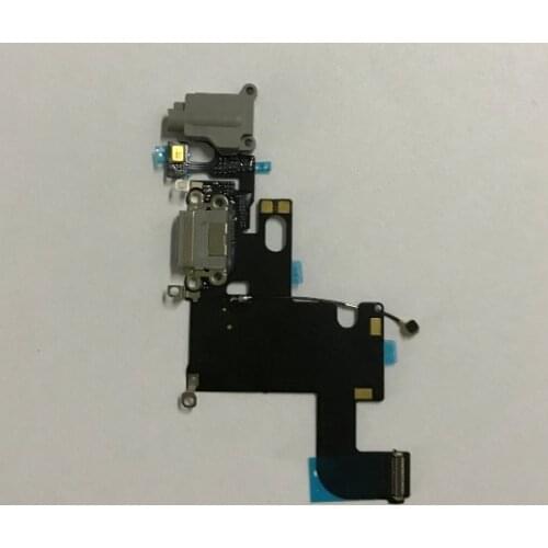 50pcs charging port charger dock connector flex ribbon cable with micro usb headphones jack audio anttenna For iphone 6 6G 4.7"