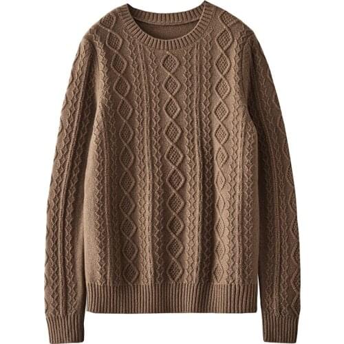 Ordos City Round Neck Cashmere Sweater Women Loose 100% Pure Cashmere Thickened 2020 Autumn Winter New Knit Pullover