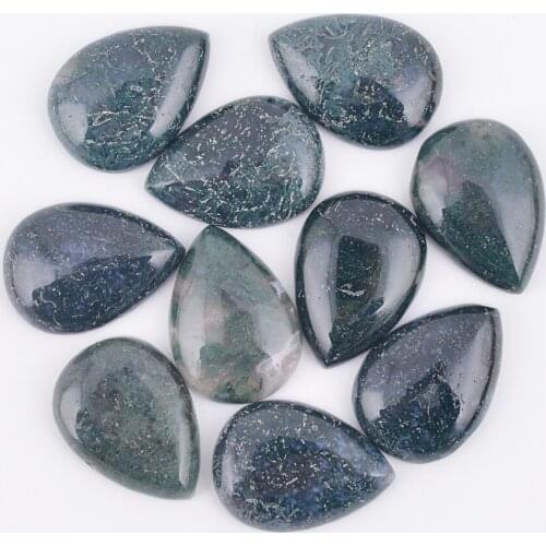 Minnie Jewelry Charm Pandora Lot Free shipping Gem Stones Teardrop Cabochon No Drill Hole 32x24x6MM 1pcs Beads J370