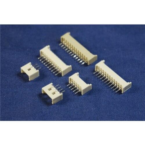 100pcs Board to Cable Wire 1.25 mm Header Male Blade 2 3 4 5 6 7 8 9 10 11 12 13 14 15 16 Pin Through Hole 0.049" JST Connector