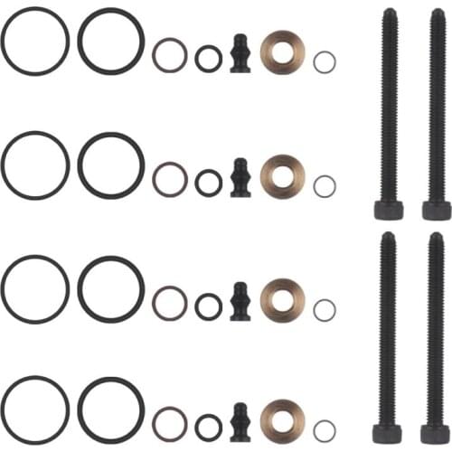 4 Sets Fuel Injector Gasket+Screw Repair Kit for Volkswagen/Audi A2 A3 A4/VW 1.2 1.4 1.9TDI #038103385A 038198051B\1417010997
