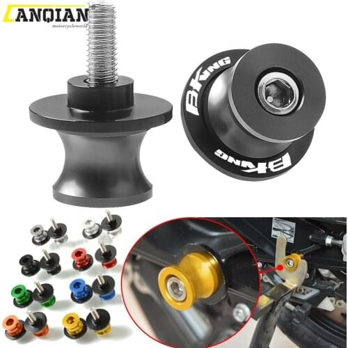 For Suzuki B-KING BKING 2008 2009 2010 2011 2012 8MM Motorcycle Accessories CNC Aluminum Swingarm Spools Slider Stand Screws
