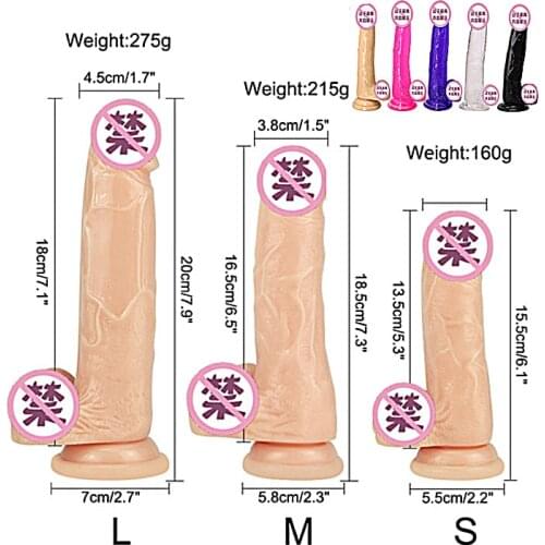 Dildo Realistic Soft Jelly Anal Dildo Penis Suction Cup Male Dick Female Masturbation Erotic Toys for Adult Sex Toys for Woman