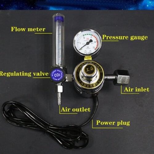 Pressure Regulator Pressure reducer CO2 Ar Carbon dioxide heated pressure gauge 36V 110V 220V