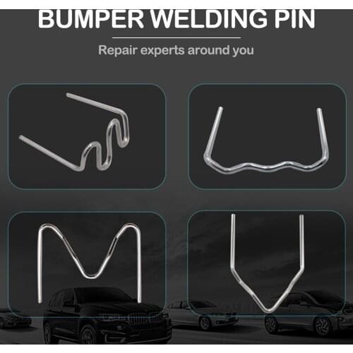 100/500Pcs Hot Stapler Plastic Repair Standard Pre Cut Wave Bumper Bodywork Repairs 0.6/0.8mm Wave Stainless Steel