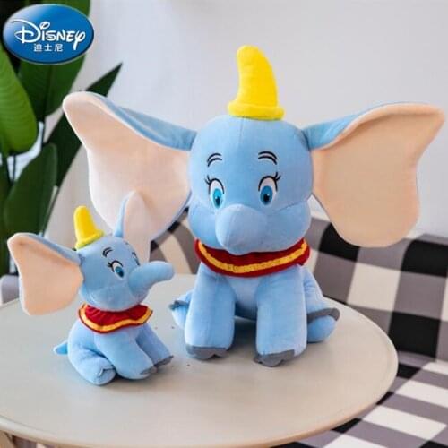 25cm/35cm Dumbo Filled Plush Toy Little Flying Elephant Girl Doll Software Cartoon Lovely Big Ear Blue Elephant Children toy