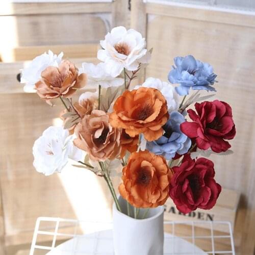 1Pc Simulation Gardenia DIY Wide Application Faux Silk Flower Eye-catching Smooth Artificial Flower for Wedding Decoration