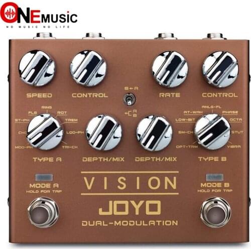 JOYO R-09 VISION Multi-Effects Pedal Dual Channel Modulation for Electric Guitar Each Channel with 9 Effects Support Stereo
