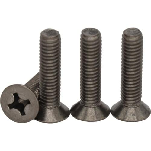 M3 M4 M5 M6 OD 25mm 30mm 35mm 40mm 45mm Length TA2 Titanium Bolt Philips Cross Recessed Countersunk CSK Flat Head Bolt Screw