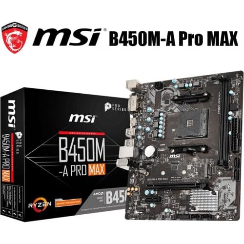 NEW MSI B450M-A PRO MAX Motherboard Socket AM4 DDR4 AMD Ryzen 32GB AMD B450 Desktop MSI B450 Mainboard B450 M.2 PCI-E 3.0 AM4