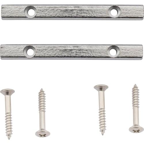 Musiclily Brass Guitar String Guides, Chrome (2 Pieces)