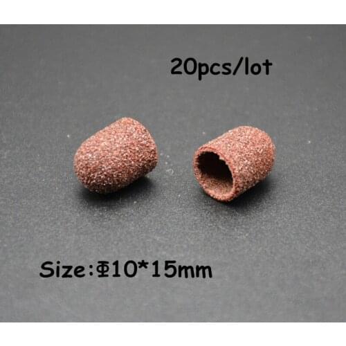 MAOHANG 20pcs/lot 10*15mm professional Nail sanding cap ring for electric nail drill manicure pedicure machine nail tools