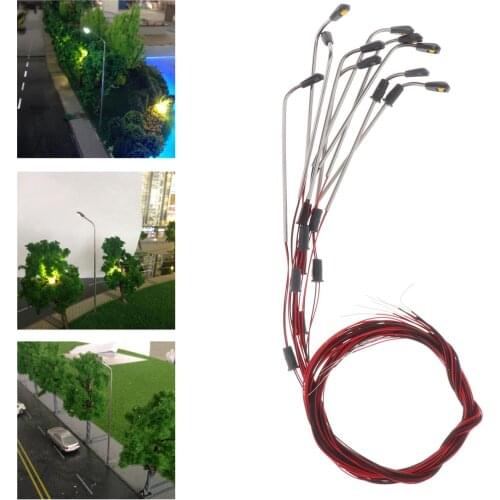 Set of 10 Train Railway Single Head LED Light Micro Landscape Garden 3V Lamp