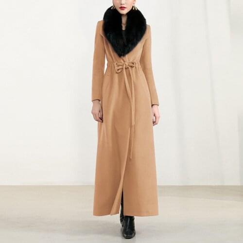 The new autumn/winter 2020 large lapel thickening the season sale long qiu dong female cloth woolen cloth coat coat