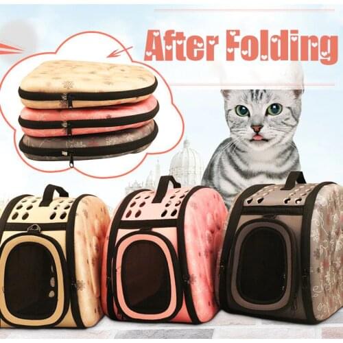TECHOME New Outdoor Cats Dog Carrier Bag Pet Holder Breathable Travel S/M/L Size Pet Carrier Folding Outdoor Pet Bag for Dog Cat