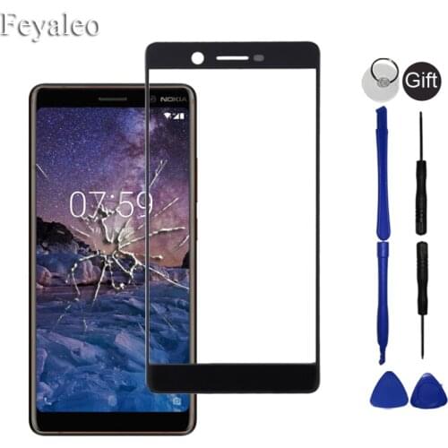 Nokia7 Front Panel For Nokia 7 Plus 7Plus TA-1055 Touch Screen Sensor LCD Display Digitizer Glass Cover Touchscreen Replacement