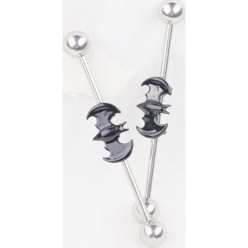 New arrival scaffold barbells surgical Stainless Steel big cross dangle industrial barbell piercing