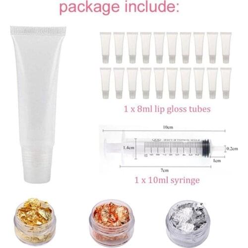 Diy Lip Gloss Making Assessories Lip Gloss Empty Tube Foil Paper and Gloss Container Decorative Gold Lipgloss Refillable Li B8R3