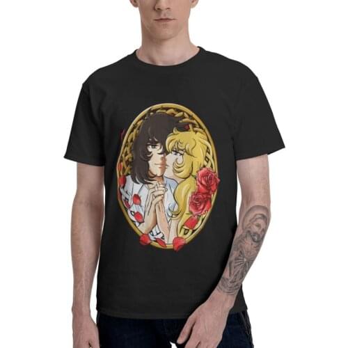 The Rose Of Versailles T-shirt Mens Harajuku T Shirt Short Sleeve 100% Cotton Anime Manga Lady Oscar Tshirt Urban Tees Tops